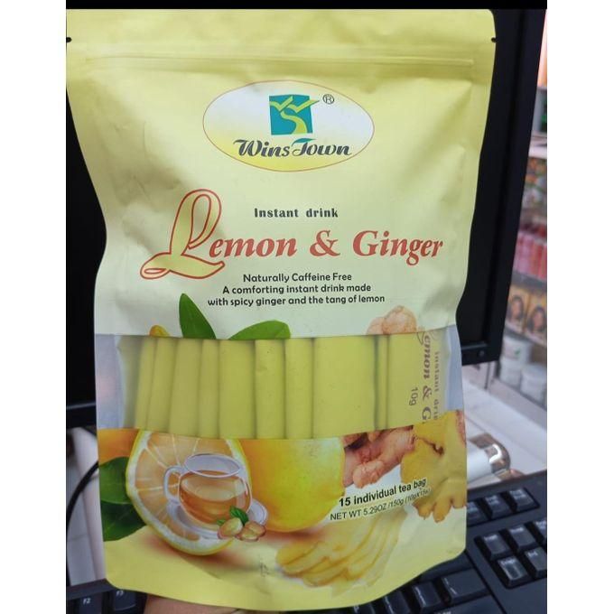 Winstown Lemon & Ginger Herbal Tea, Tangy Lemon & Spicy Ginger For Weight Loss ,Appetite Control & Flat tummy. Relieve muscle soreness after a good workout, or for relief from menstrual pain. Natura
