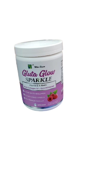 Wins Town Gluta Glow Sparkle Powder Glowing Skin Whitening White Supplement for Light and Skinny Complexion. Vitamin C and Biotin. Multi Collagen and L - Glutathione. Number 1 Anti-aging. 100% formula