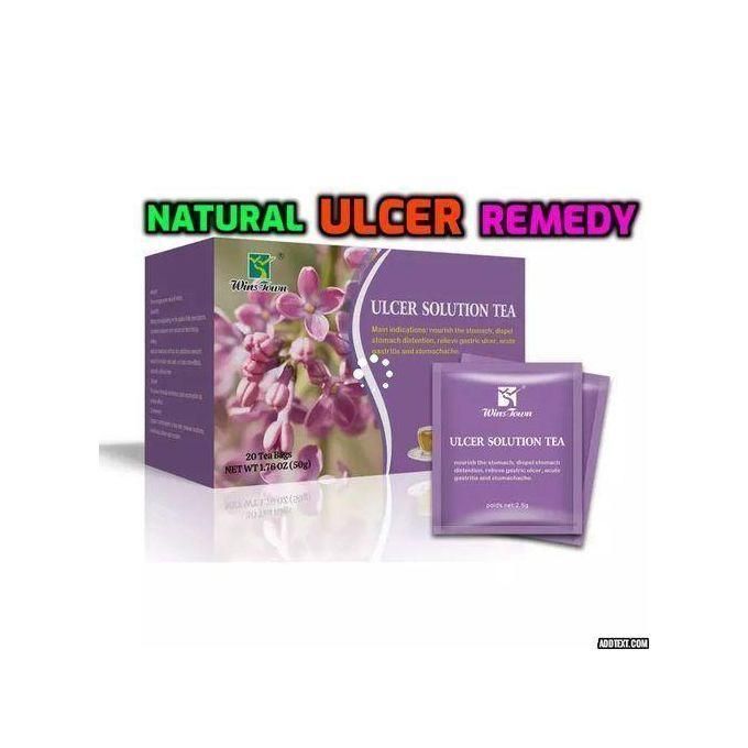 Ulcer Healing Tea – 20 Tea Bags. All-natural and organic herbal blend with zero side effects. Formulated to relieve gastric ulcers, acute gastritis, and stomach aches. Helps dispel stomach distention