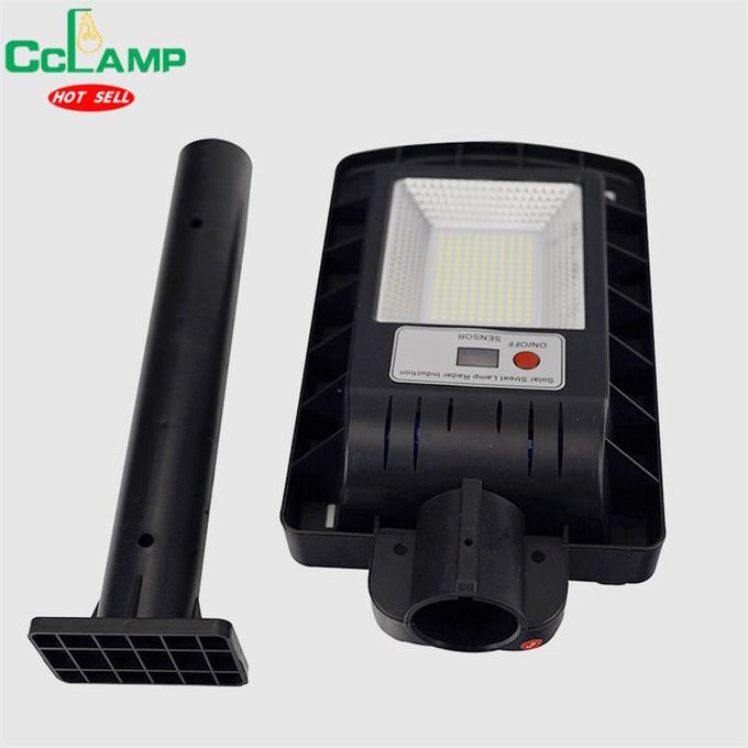 CcLamp 120W, 200W, OR 300W Automatic Solar Powered STREET LAMP.Built-in radar sensor chip for fully automatic dusk-to-dawn lighting – no remote needed.Made of high-quality ABS with IP65 rating – built