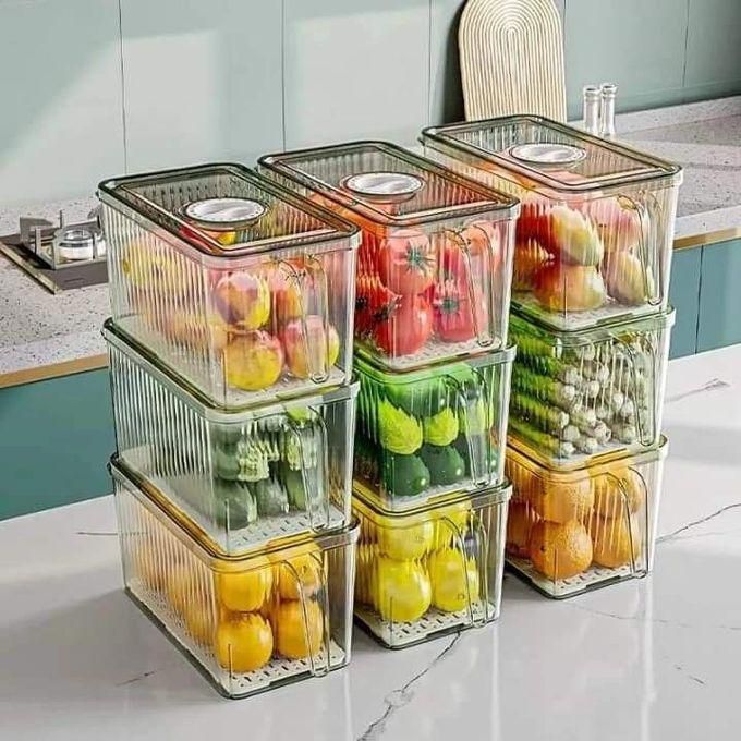 Acrylic Fridge Container /Cereal Storage Container - High quality, Perfect for kitchen food storage, Dishwasher safe, Prevent unpleasant odor in the refrigerator. Clear design allows easy viewing of c