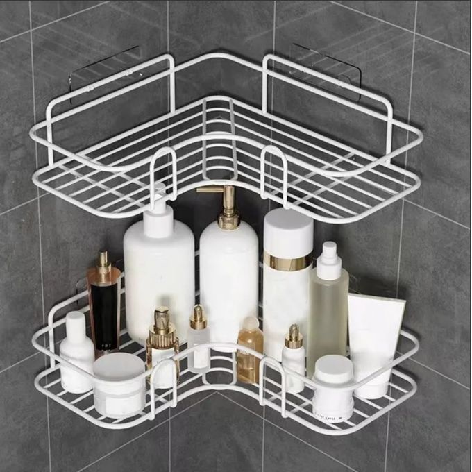 Home & Storage Triangular Wall Corner Rack Bathroom Kitchen Shower Caddy Shelf Organizer Punch Free Holder. Made of high-quality iron material, through fine painting process, durable and exquisite. Al