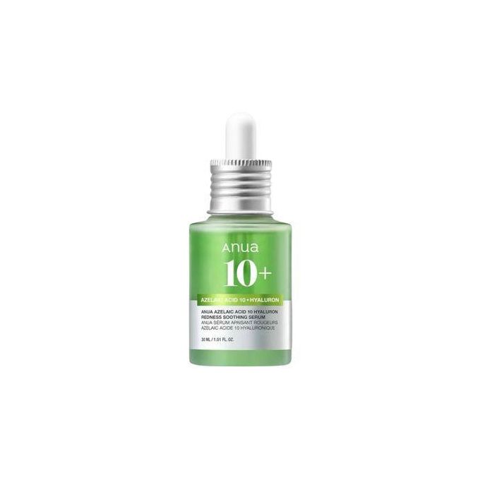 Anua Azelaic Acid 10 Hyaluron Redness Soothing Serum 30ml. it targets acne, rosacea, irritation, and dark spots while delivering deep hydration and balance. Hydrate, calm, and clarify your skin  30ml.