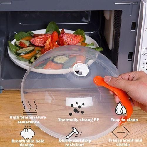 Microwave Food Cover - Clear Ventilated Microwave Cover. Good heat resistance and not easy to deform.
✳️Suitable for microwave ovens and refrigerators, can be used to cover plates or bowls.