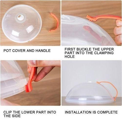 Microwave Food Cover - Clear Ventilated Microwave Cover. Good heat resistance and not easy to deform.
✳️Suitable for microwave ovens and refrigerators, can be used to cover plates or bowls.