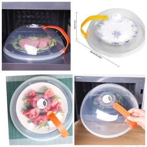 Microwave Food Cover - Clear Ventilated Microwave Cover. Good heat resistance and not easy to deform.
✳️Suitable for microwave ovens and refrigerators, can be used to cover plates or bowls.