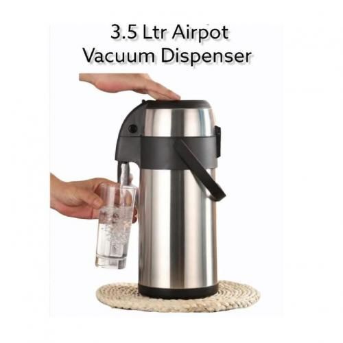 Signature Airport Vacuum Dispenser Stainless - 3.5lts.By using a stainless steel inner as opposed to glass, this Air pot is both robust and extremely efficient.