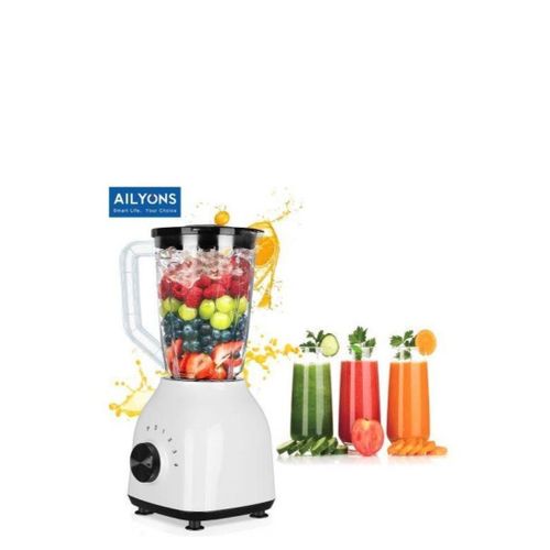 AILYONS 2 In 1 Countertop Blender & Grinder-fruit Mixer And Food Processor.1.5L
off switch with 3 speed switches pulse switch 
stainless steel blades 
Leak resistant lid
Clear jug