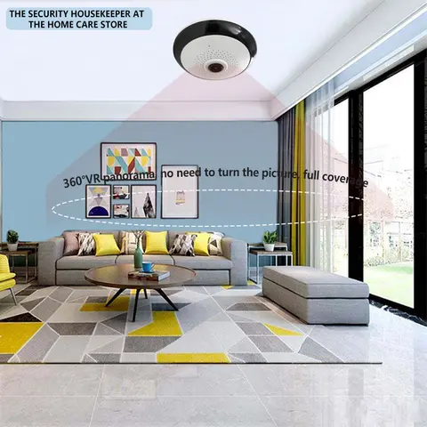 1080P WIFI CCTV CAMERA  WIDE ANGLE 360° ROTATION, MOTION DETECTION, 2WAY COMMUNICATION, FULL COLOR IMAGES, INBUILT SIREN AND AUDIO SPEAKER, SENDS TEXT NOTIFICATIONS UPON DETECTING MOTION,HIGH QUALITY