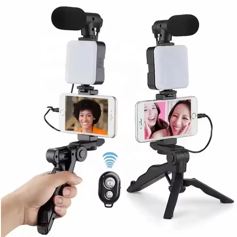 Vlogging Kit for Smartphones, iPhones, Android, Tablets, DSLR, Cameras for Online Live Streaming, Video Conference, YouTube, Instagram TikTok