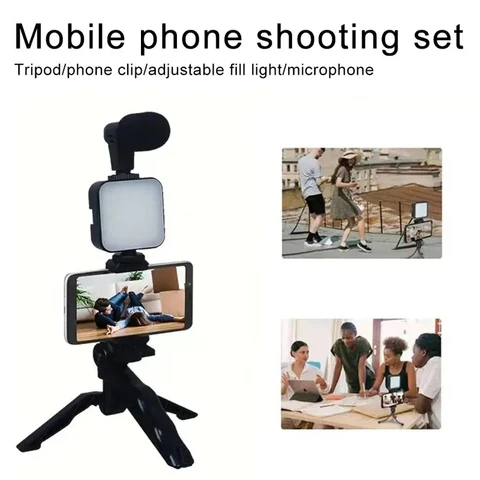 Vlogging Kit for Smartphones, iPhones, Android, Tablets, DSLR, Cameras for Online Live Streaming, Video Conference, YouTube, Instagram TikTok