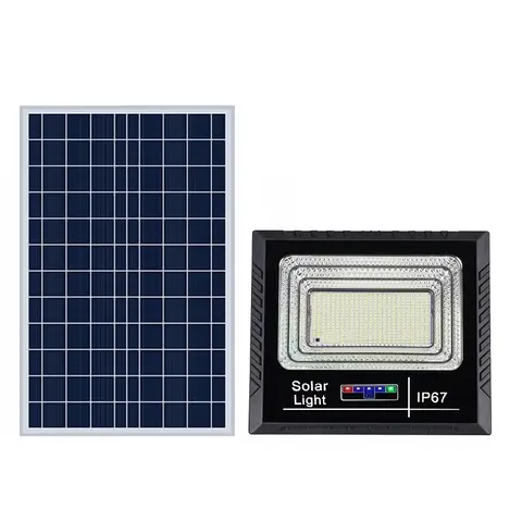 Solar Lights 100Watts Outdoor, Bright White Light IP65 Waterproof Auto Dusk to Dawn 350° Adjustable Solar Security Flood Lights for Barn, Garden, Garage, Pathway, Yard, Patio, Lawn, Balcony