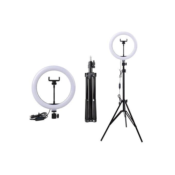 12 Inch Ring Light + Tripod Stand for live streaming,tiktok,make up application,vlohgging,photography,studioand salon light,