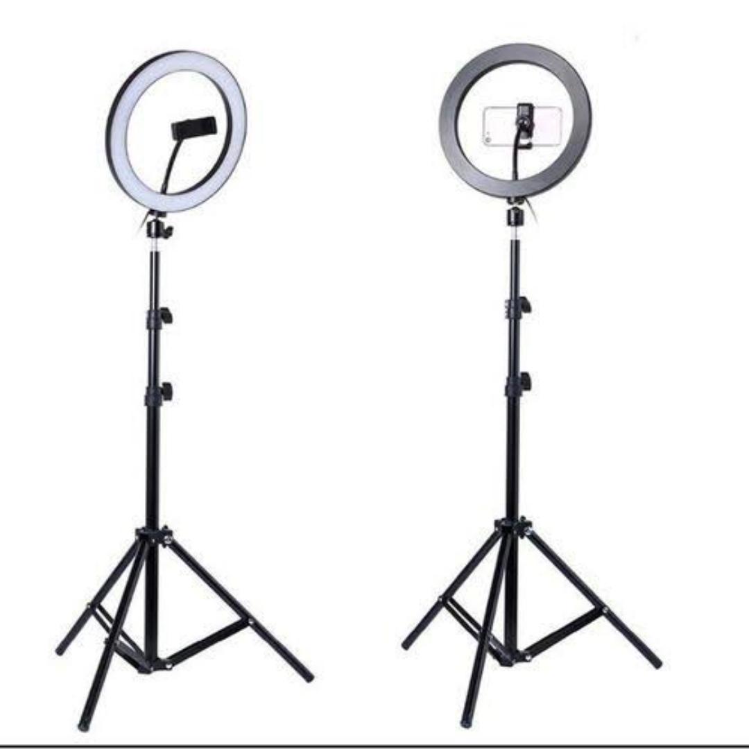 12inch ring light for TikTtok and Youtube With (210CM) Tripod Stand for live streaming, TikTok, podcast, YouTubers, make up application,studio and salon lighting, adjustable brightness levels,foldable