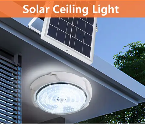 100W Solar ceiling light solar powered indoor & corridor balcony light remote control 100W energy saving ceiling light