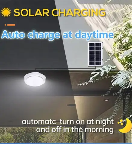 100W Solar ceiling light solar powered indoor & corridor balcony light remote control 100W energy saving ceiling light