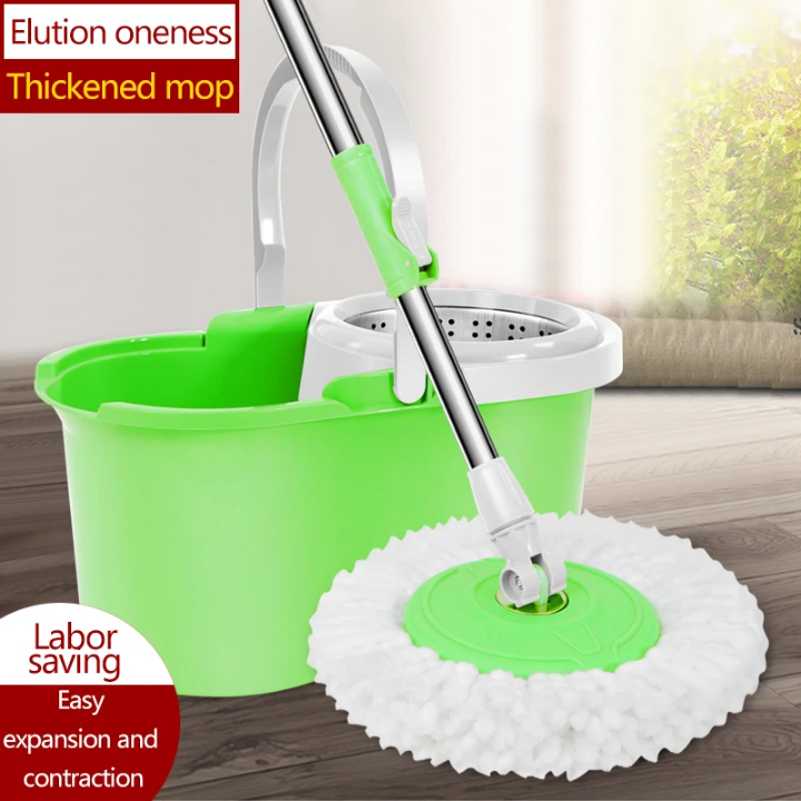 Microfiber Spinning mop high quality 360° self rotating mopper self drying mop for easy cleaning extendible length spinning mop with a bucket mopping rod spinning mopper metallic spinning mop