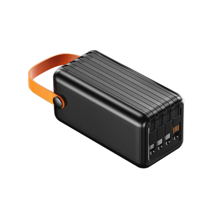 30000mAh power bank fast charging powerbank with inbuilt charging cables and emergency flashlight large capacity portable powerbank fast charging powerbank with inbuilt charging cables inbuilt cables