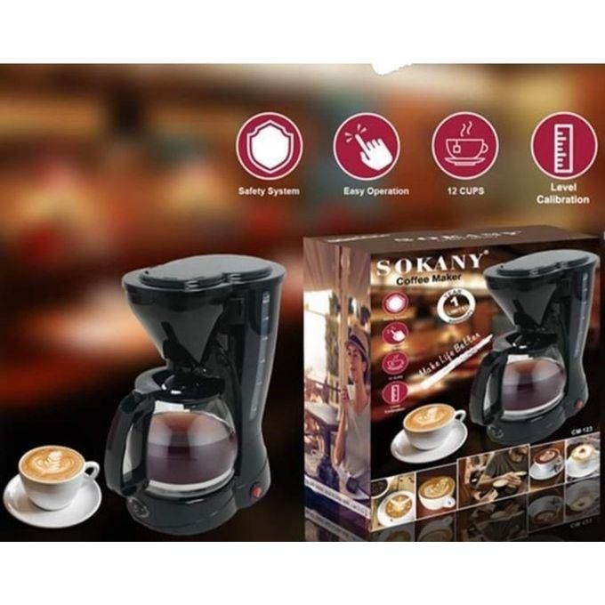 Sokany Automatic Home  & Office Coffee Maker Machine With Pot. Simple controls and sturdy design make it perfect for daily brewing. aromatic filtered coffee, perfect for family, friends, or the office