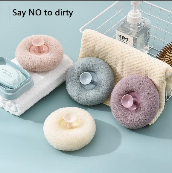 1pc Bath Shower Sponges , Reusable Exfoliating Loofahs Shower Balls with Sucket, Easy to Hanging & Washing, Skin Care Shower Sponges, Scrub Mesh Body Beauty Brush Ball for Women and Men