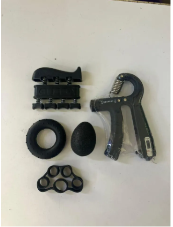 Adjustable Hand Grip Set(With Digital Counter) With; Stress Ball, Grip ring, Grip master, Finger Stretcher& adjustable hand gripper
