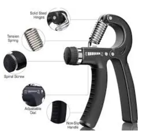 Adjustable Hand Grip Set(With Digital Counter) With; Stress Ball, Grip ring, Grip master, Finger Stretcher& adjustable hand gripper
