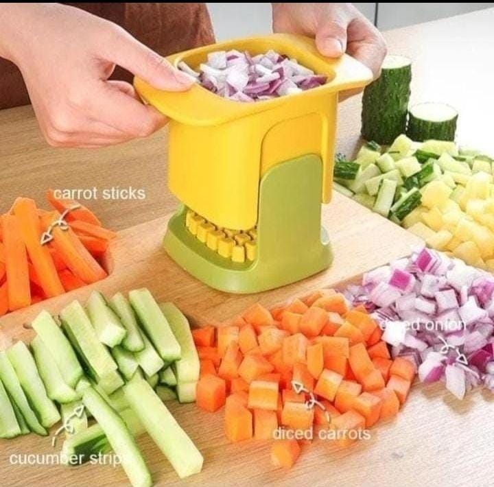MULTIFUNCTIONAL VEGETABLE CHOPPER FRENCH FRIES CUTTER - HOUSEHOLD HAND PRESSURE ONION DICER CUCUMBER POTATO SLICER