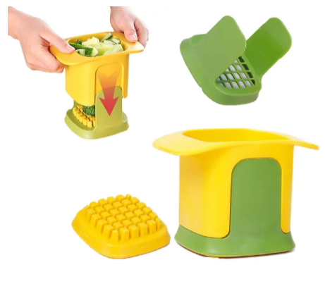 MULTIFUNCTIONAL VEGETABLE CHOPPER FRENCH FRIES CUTTER - HOUSEHOLD HAND PRESSURE ONION DICER CUCUMBER POTATO SLICER