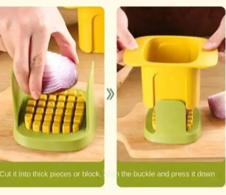 MULTIFUNCTIONAL VEGETABLE CHOPPER FRENCH FRIES CUTTER - HOUSEHOLD HAND PRESSURE ONION DICER CUCUMBER POTATO SLICER