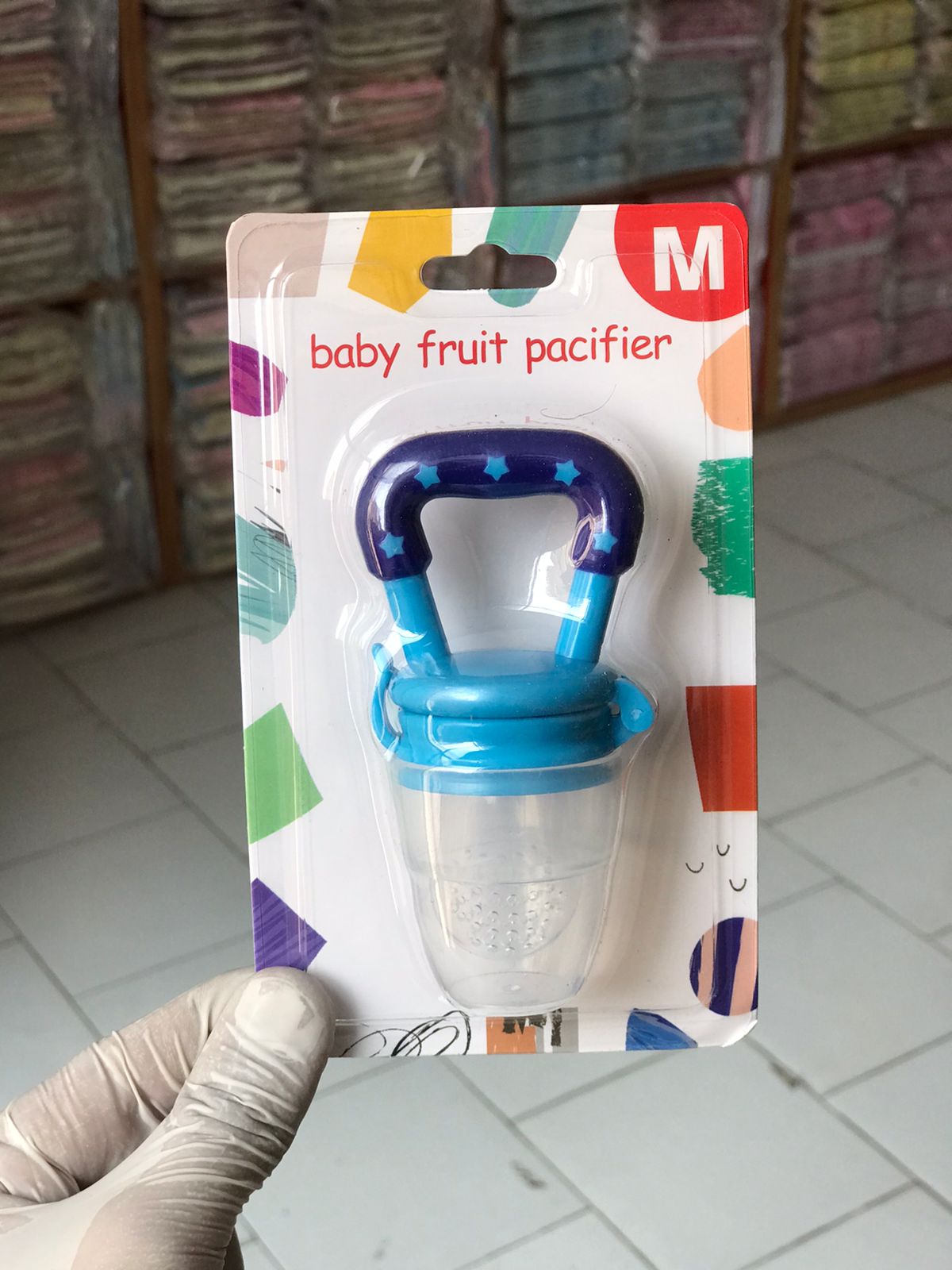 *Baby Fruit Pacifier* *A baby fruit pacifier with a strong, easy-grip handle and a soft silicone mesh for holding small fruit pieces. It helps babies enjoy fresh flavors safely and also soothes teeth