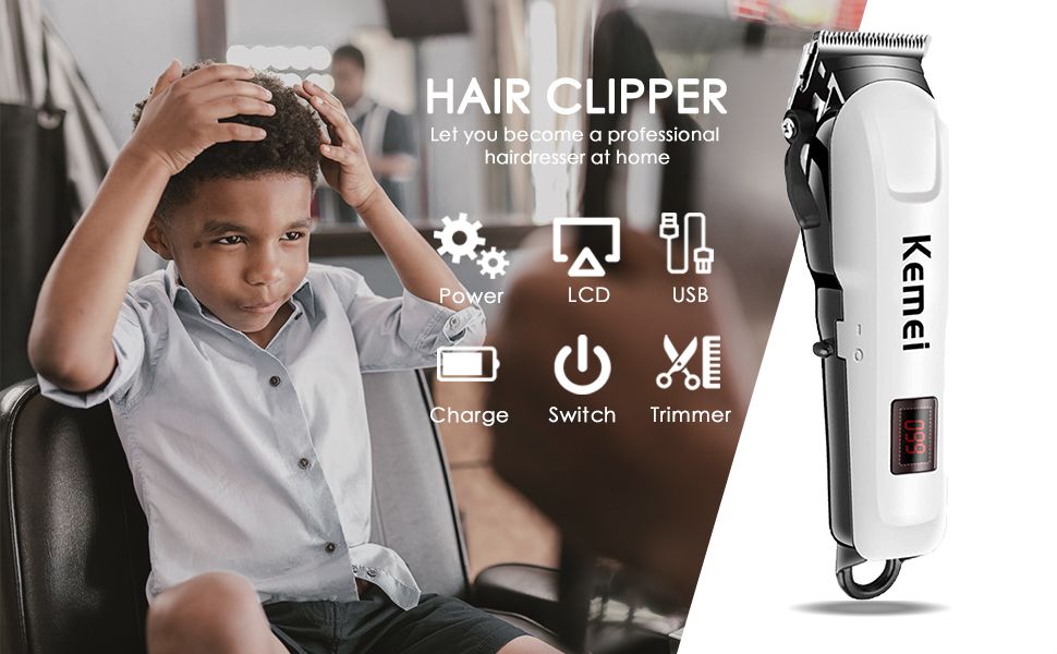 Kemei Hair Trimmer For Men Beard Trimer Professional Hair Clipper Electric Hair