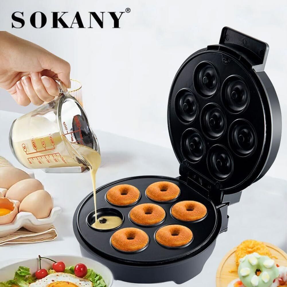 7 Hole Electric Mini Doughnut Maker Donut Machine