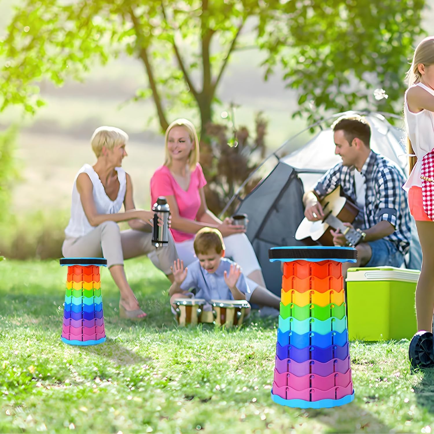 Foldable  Portable Stool , Retractable Stool for Adults, Upgraded Collapsible Folding Seats
