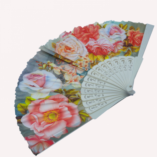 Fan Flower Fan hand held wedding fan occassion fan women gift fan  summer fan classic fan random colours