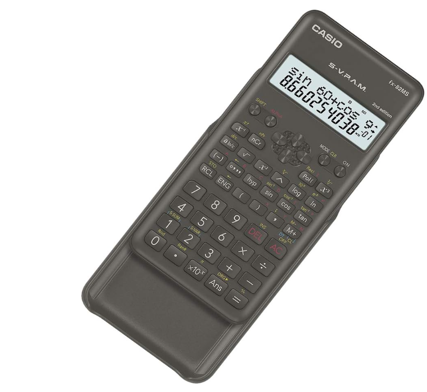 Casio FX-82MS 2nd Edition Scientific Calculator Standard Scientific Calculator Calculator with 2-Line Display | 10-Digit LCD, Trig, Stats, Fractions | Ideal for High School Algebra, Trigonometry &Test