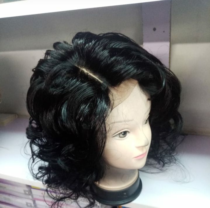 Curly human hair wig