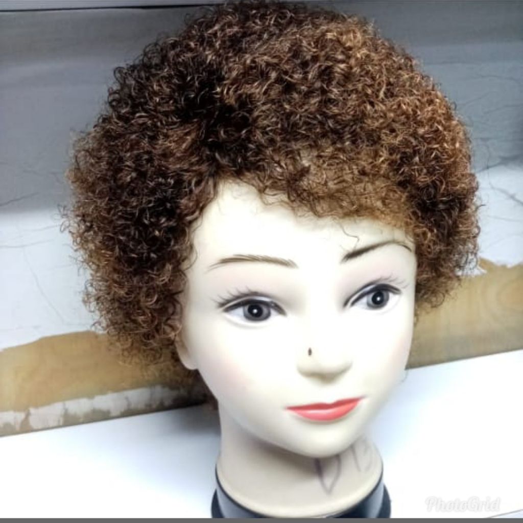 Curly human hair wig