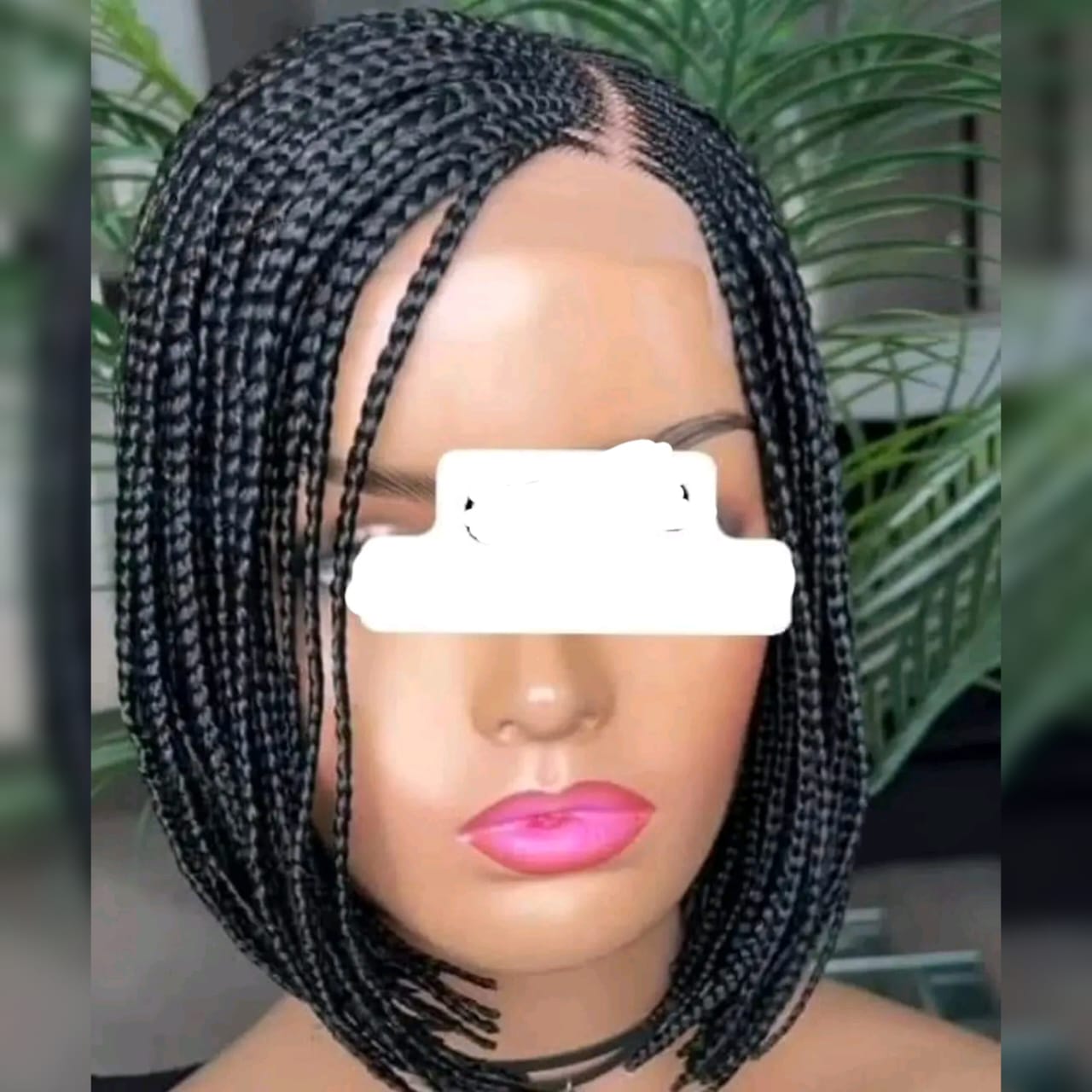 Braided closure bob wig