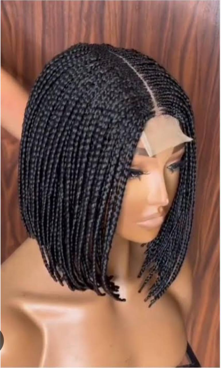Closure braided bob wig.