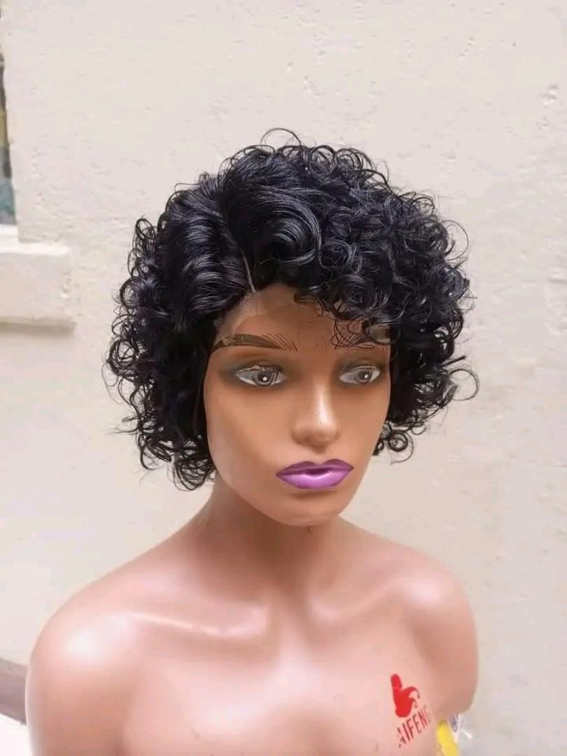 curly human hair closure wig.