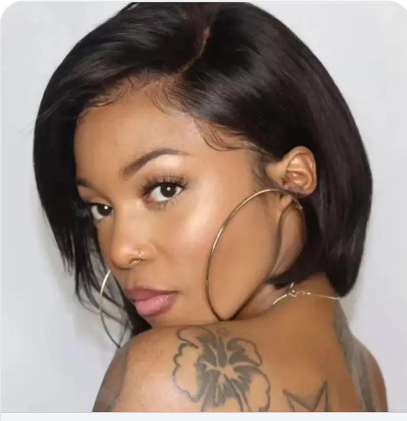 Pixie human frontal glueless wig