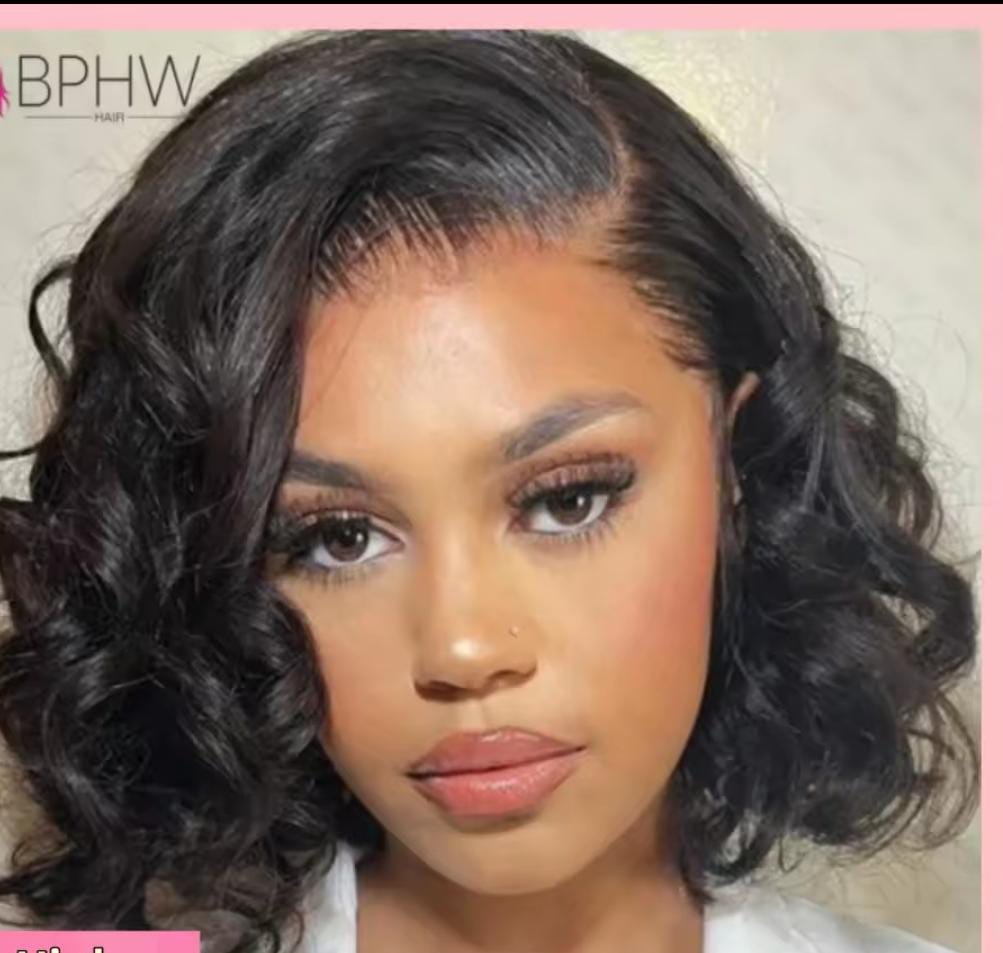 4 by 4 closure semi human body wave wig