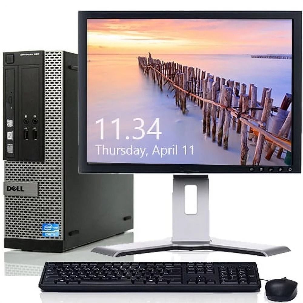 Full set Dell 19'' Monitor,key board + mouse Refurbished Dell Optiplex 3010 Desktop Computer Intel Core i5 8GB Ram 500GB HDD Desktop PC Windows 10 Pro Refurbished Desktop Mini Pc Refurbished Computer