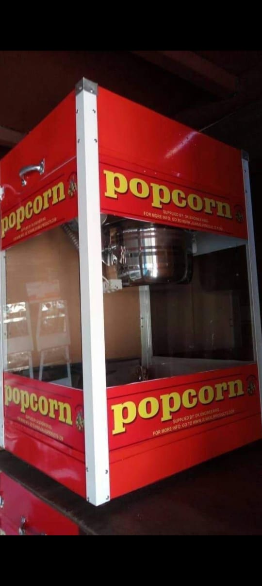 Commercial Popcorn Machine, 1440 W Countertop Popcorn Maker for 80 Cups per Batch, Theater Style Popper with 3-Switch Control Steel Frame Tempered Glass Door