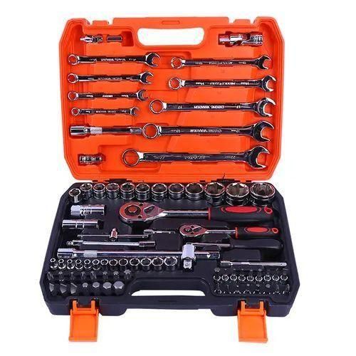 82PC 1/2 1/4 Ratchet Wrench Socket Set Auto Repair Toolset