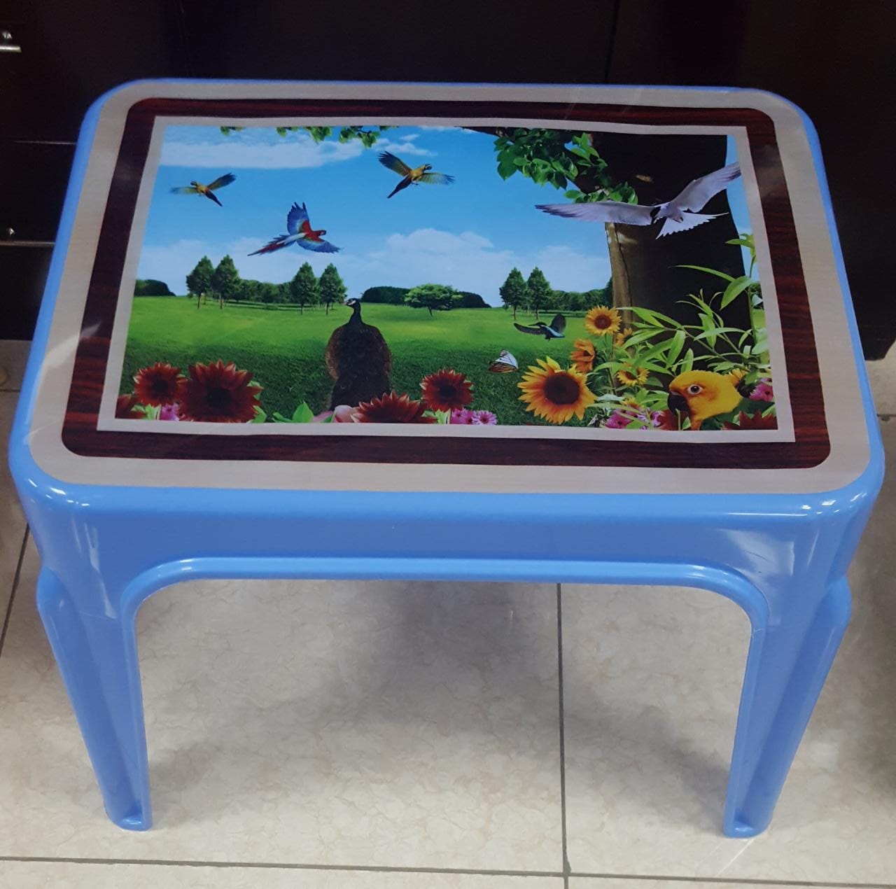 TORINO PLASTIC TABLE -  BLUE PORTABLE TABLE