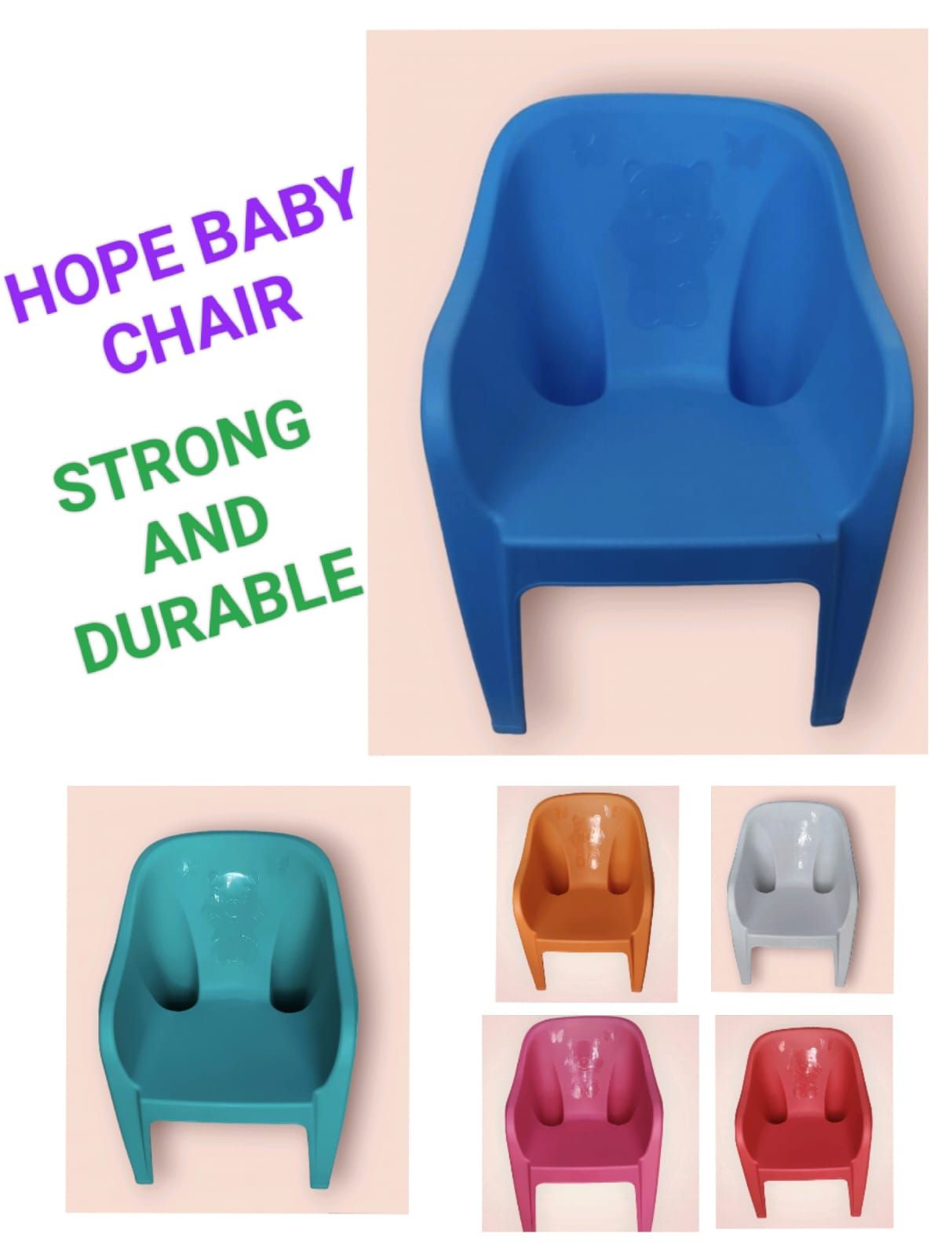 HOPE BABY PLASTIC CHAIR - STRONG AND DURABLE