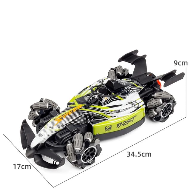 F1 Gesture Hand Remote Control Car for Kids  -  2.4GHz 4WD 360°Rotation Drift RC Stunt Car with Light & Music & Spray 1:12