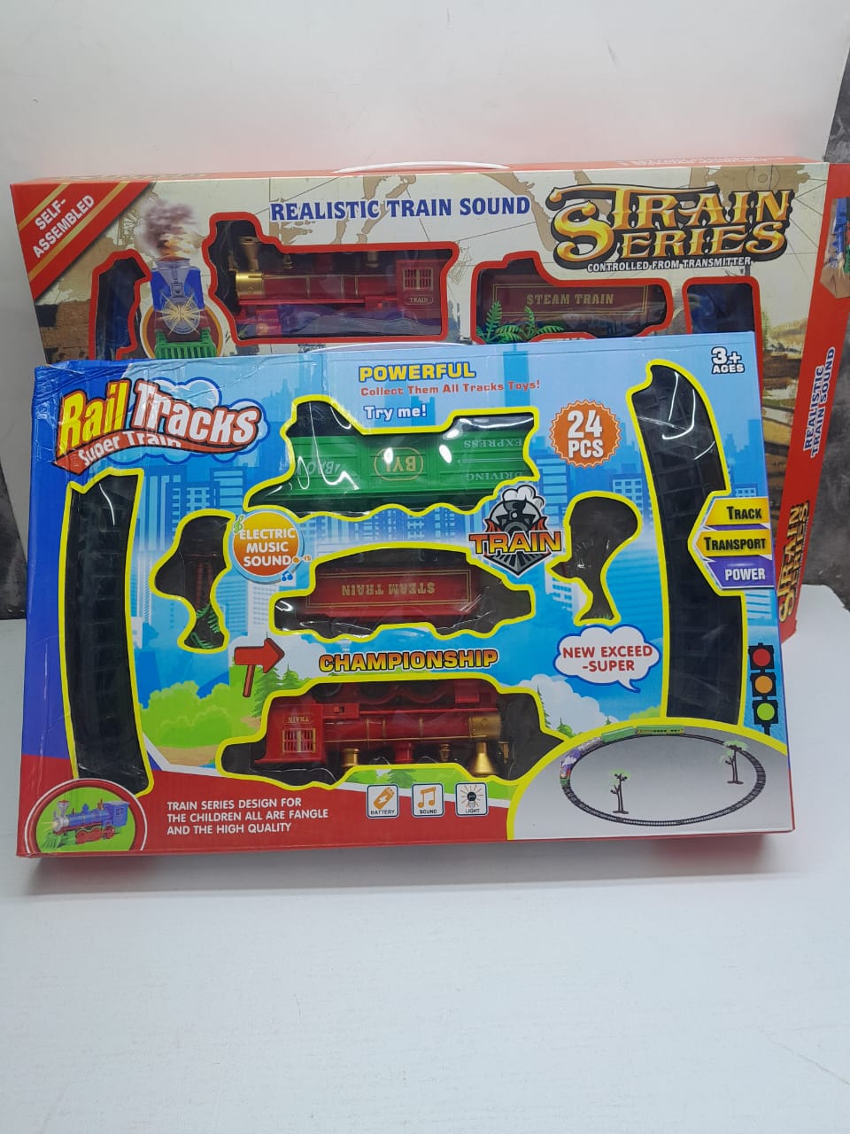 Electric Train Toys For Kids -  With Rails ( Train Railway Model Locomotive Engine )