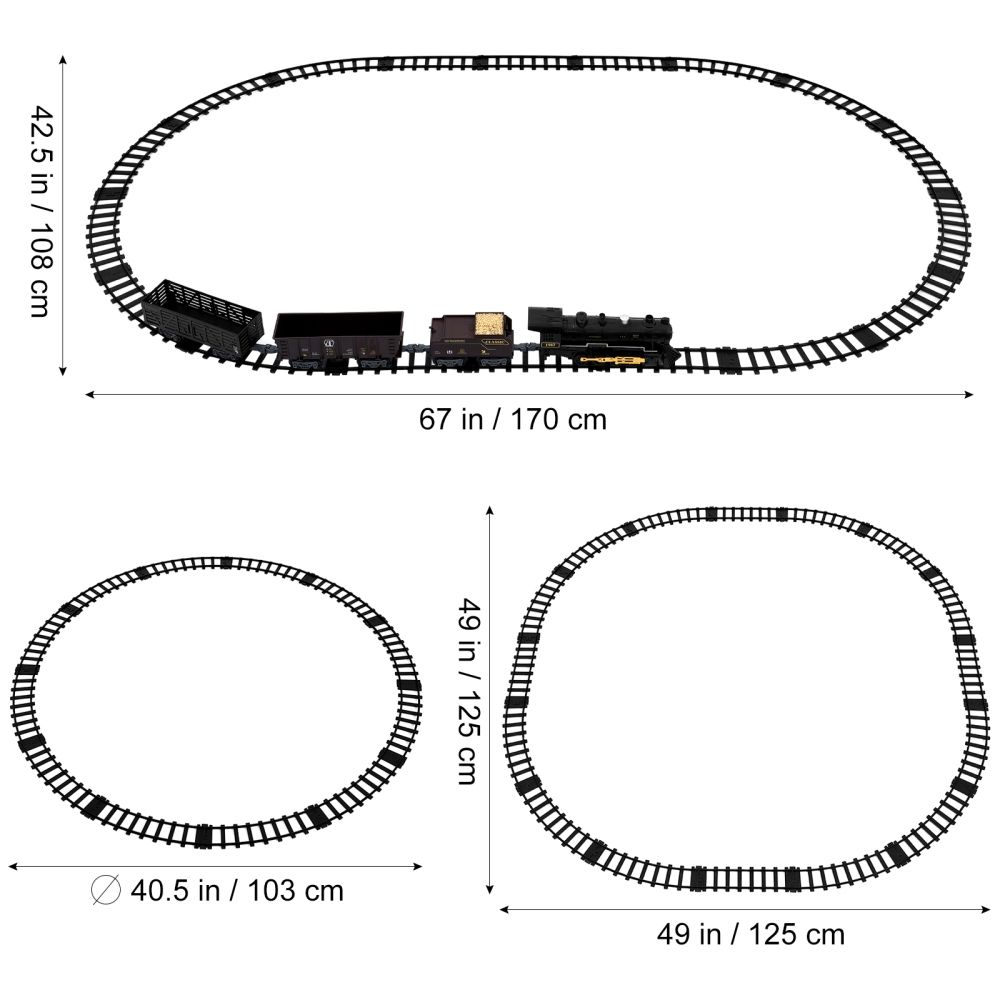 Electric Train Toys For Kids -  With Rails ( Train Railway Model Locomotive Engine )